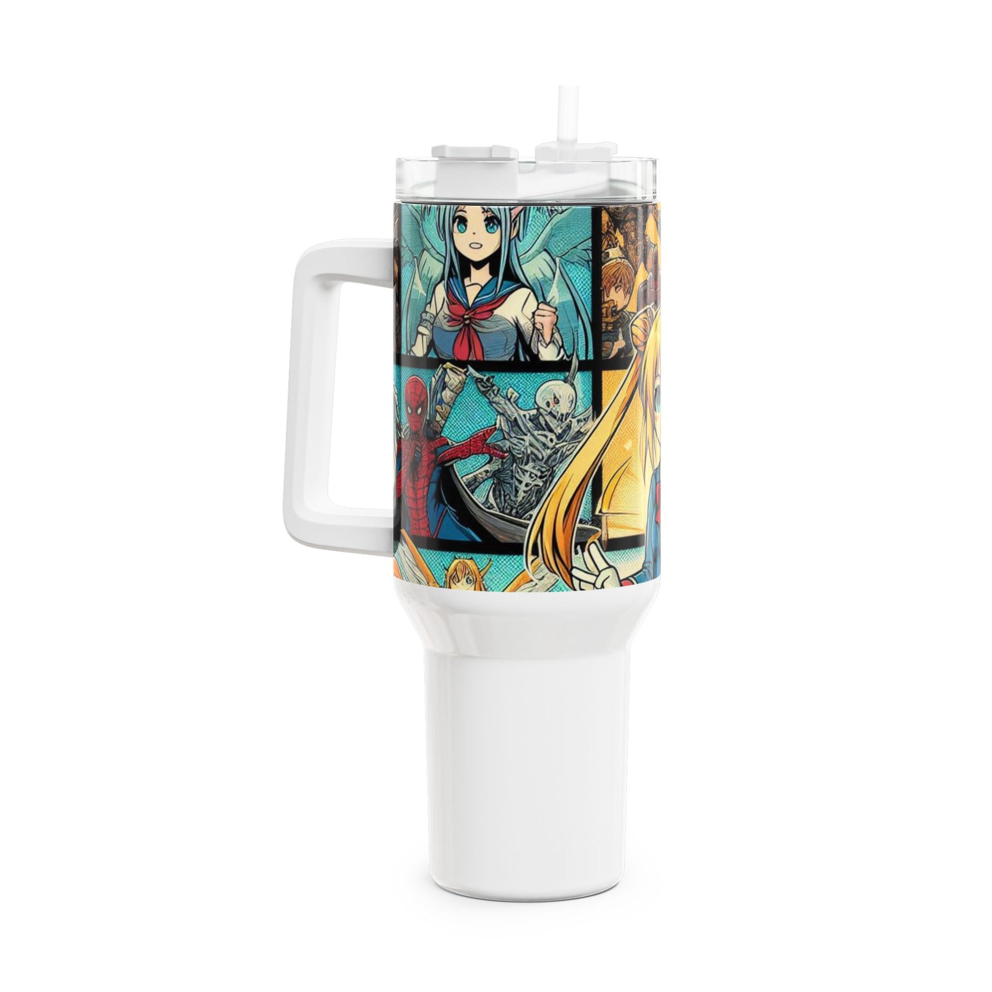 Colorful - Stanley cup | Anime and Geek Drinkware | Colorful Cartoon Tumbler for Fans - premium material. limited stock. Order yours now and stand out with this exclusive piece!