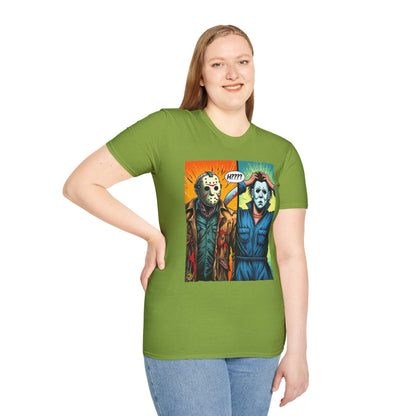 vintage horror shirt - Jason Voorhees & Michael Myers Shirt | Funny Halloween Picnic Tee - comfortable fit. spooky season t-shirt with unique flair. Order yours now and stand out with this exclusive piece!