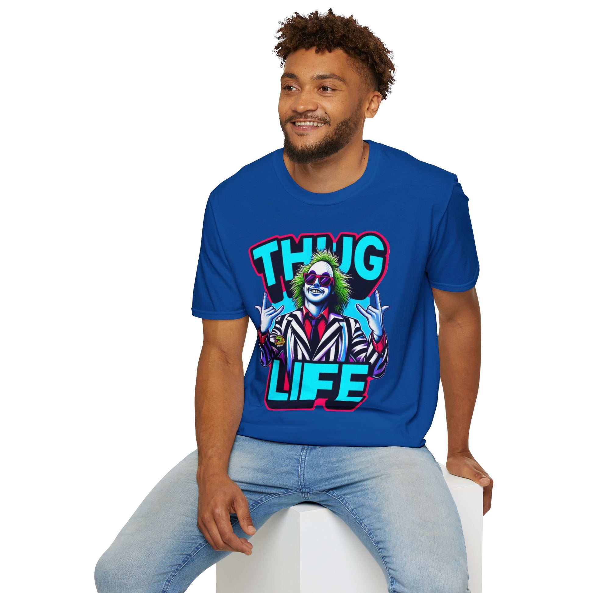 Graphic - Beetlejuice Shirt | Thug Life Halloween Graphic Tee | Spooky Beetlejuice T-Shirt - custom-made. perfect gift idea. Order yours now and stand out with this exclusive piece!