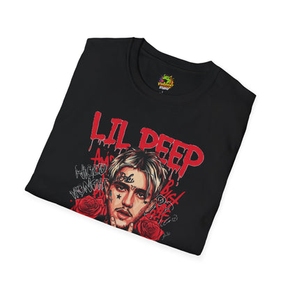 Lil Peep Goth Emo T-Shirt On Model