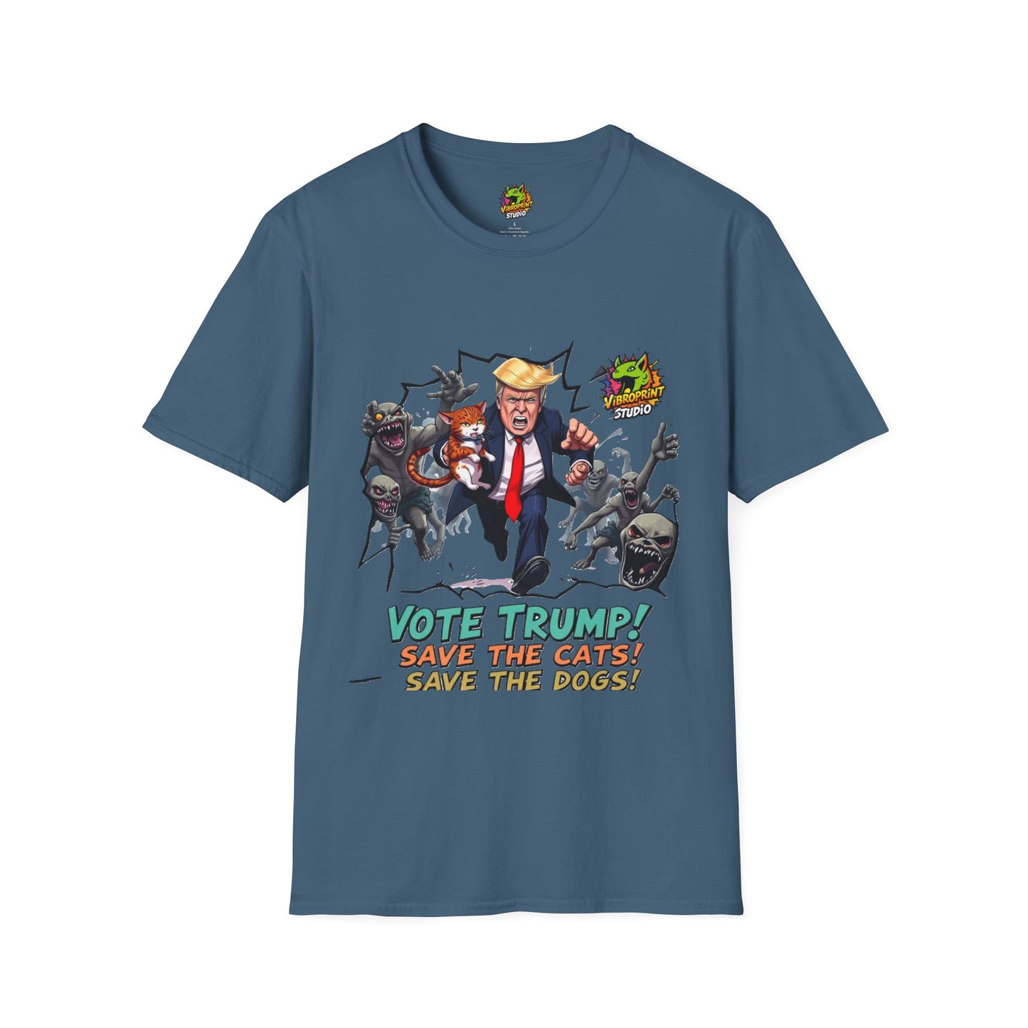 | - They're Eating the Dogs Shirt | Funny Cat and Dog Political Tee | Trump Election Satire T-Shirt - premium material. limited stock. Order yours now and stand out with this exclusive piece!