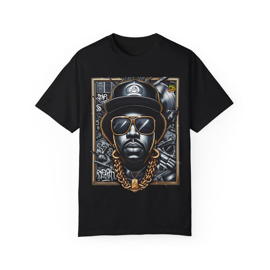 Urban Hip-Hop Icon Rapper Merch | Caricature Style Street T-Shirt Design - High Quality Image