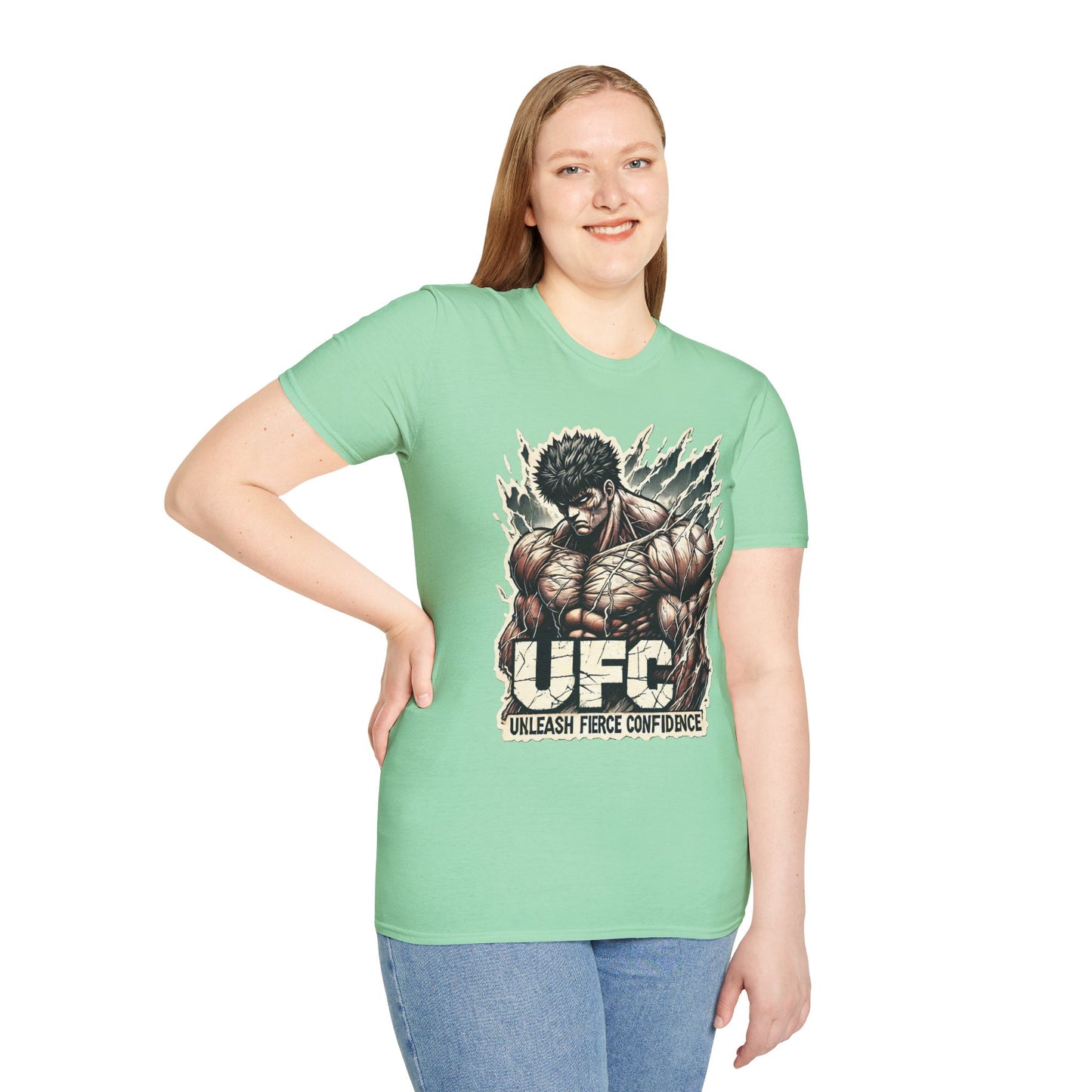 UFC T Shirt | Unleash Fierce Confidence | Motivational UFC Tee with Baki Anime Influence