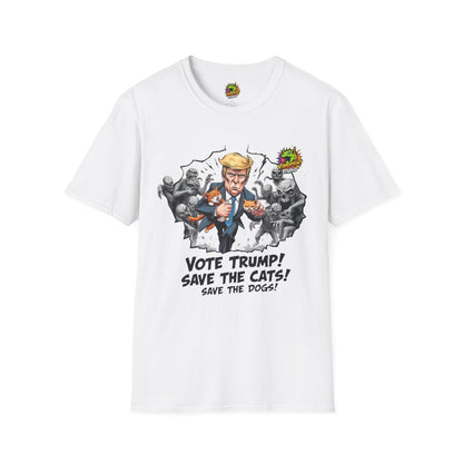 | - They're Eating the Dogs Tee | Political Satire T-Shirt | Trump Election Meme Shirt - custom-made. limited stock. Order yours now and stand out with this exclusive piece!