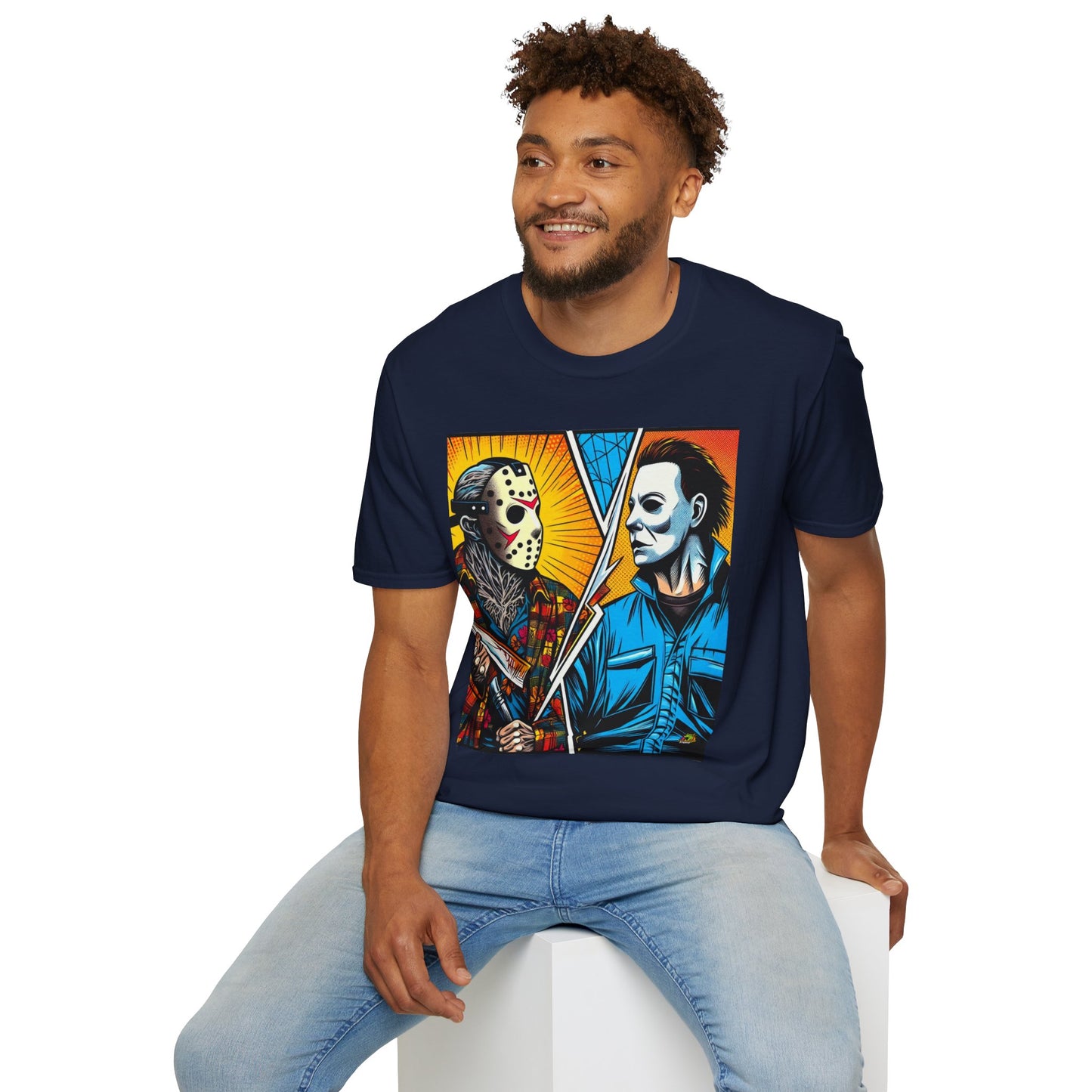 product - Jason & Michael Halloween Shirt | Funny Vintage Horror Tee - custom-made. perfect gift idea. Order yours now and stand out with this exclusive piece!