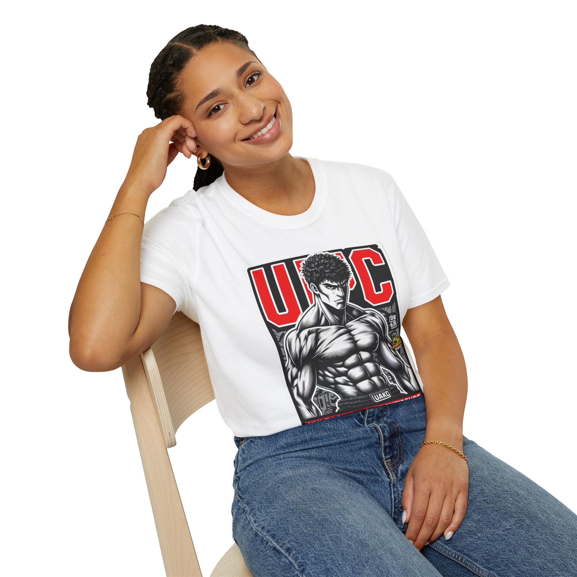 Anime - UFC T Shirt | Unleash Fierce Confidence | UFC Tee Inspired by Baki Anime T Shirt - custom-made. limited stock. Order yours now and stand out with this exclusive piece!