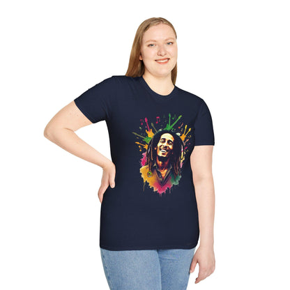 Vibrant - Bob Marley T-Shirt - Vibrant Rasta Energy - premium material. limited stock. Order yours now and stand out with this exclusive piece!