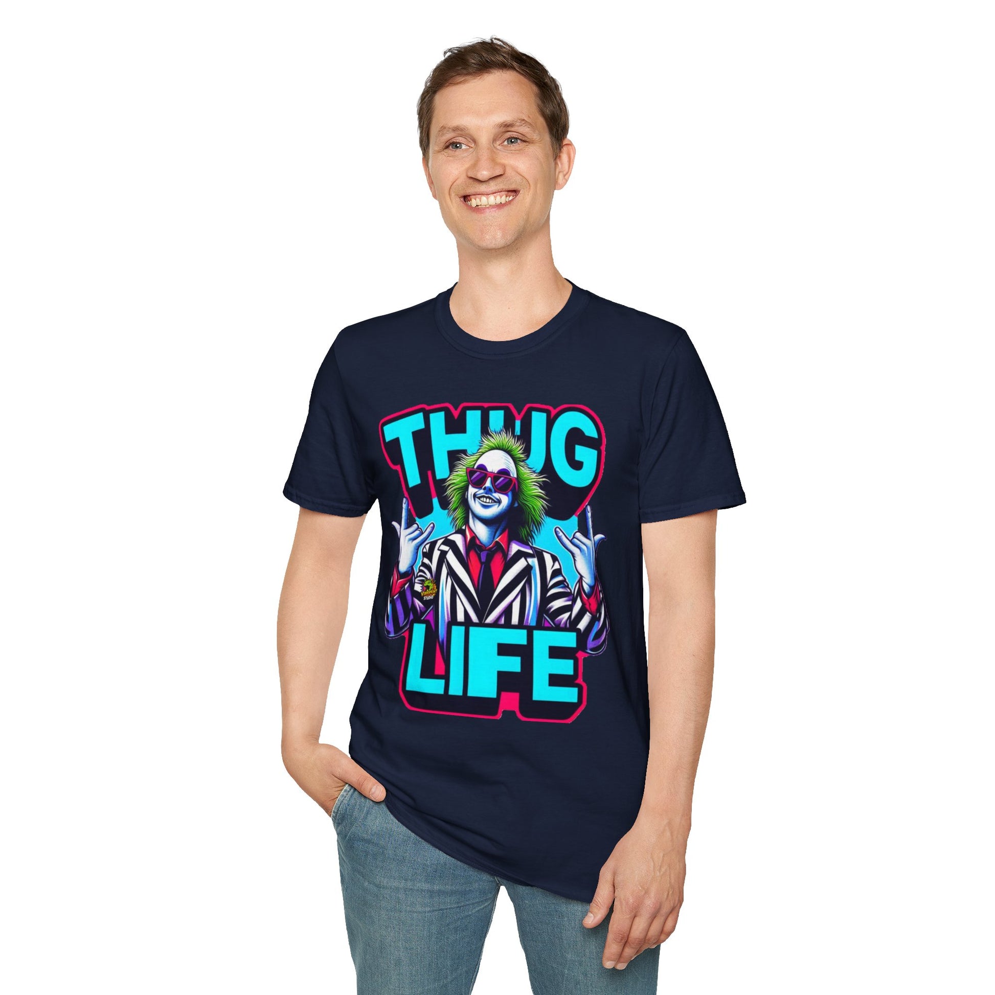 Beetlejuice - Beetlejuice Shirt | Thug Life Halloween Graphic Tee | Spooky Beetlejuice T-Shirt - premium material. limited stock. Order yours now and stand out with this exclusive piece!