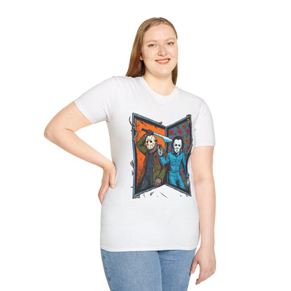 product - Jason Voorhees & Michael Myers T-Shirt | Funny Horror Tee - premium material. perfect gift idea. Order yours now and stand out with this exclusive piece!