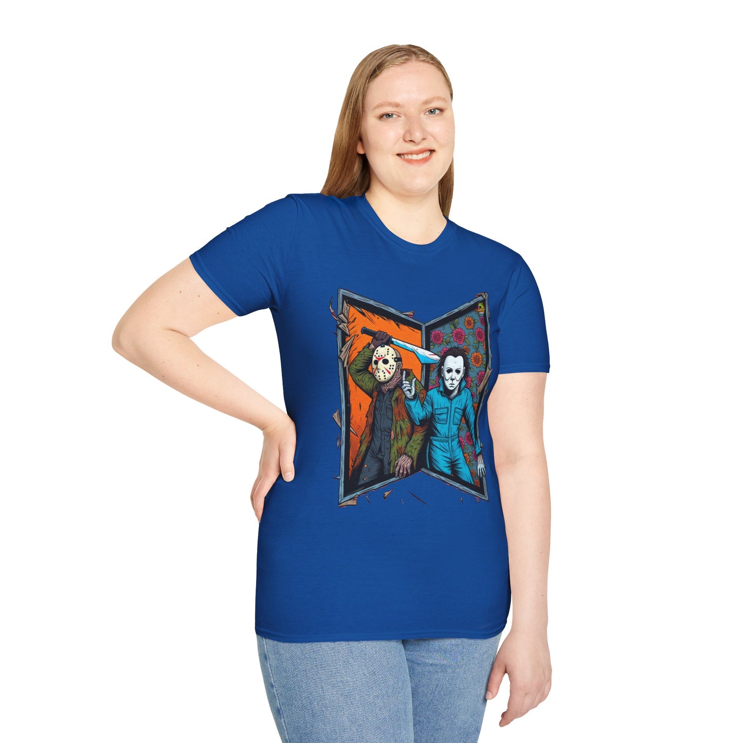 Horror - Jason Voorhees & Michael Myers T-Shirt | Funny Horror Tee - premium material. perfect gift idea. Order yours now and stand out with this exclusive piece!