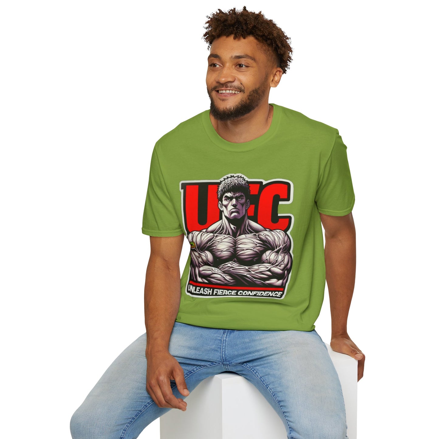 UFC T Shirt | Unleash Fierce Confidence | UFC Tee with Baki Anime Strength for Fitness Fans