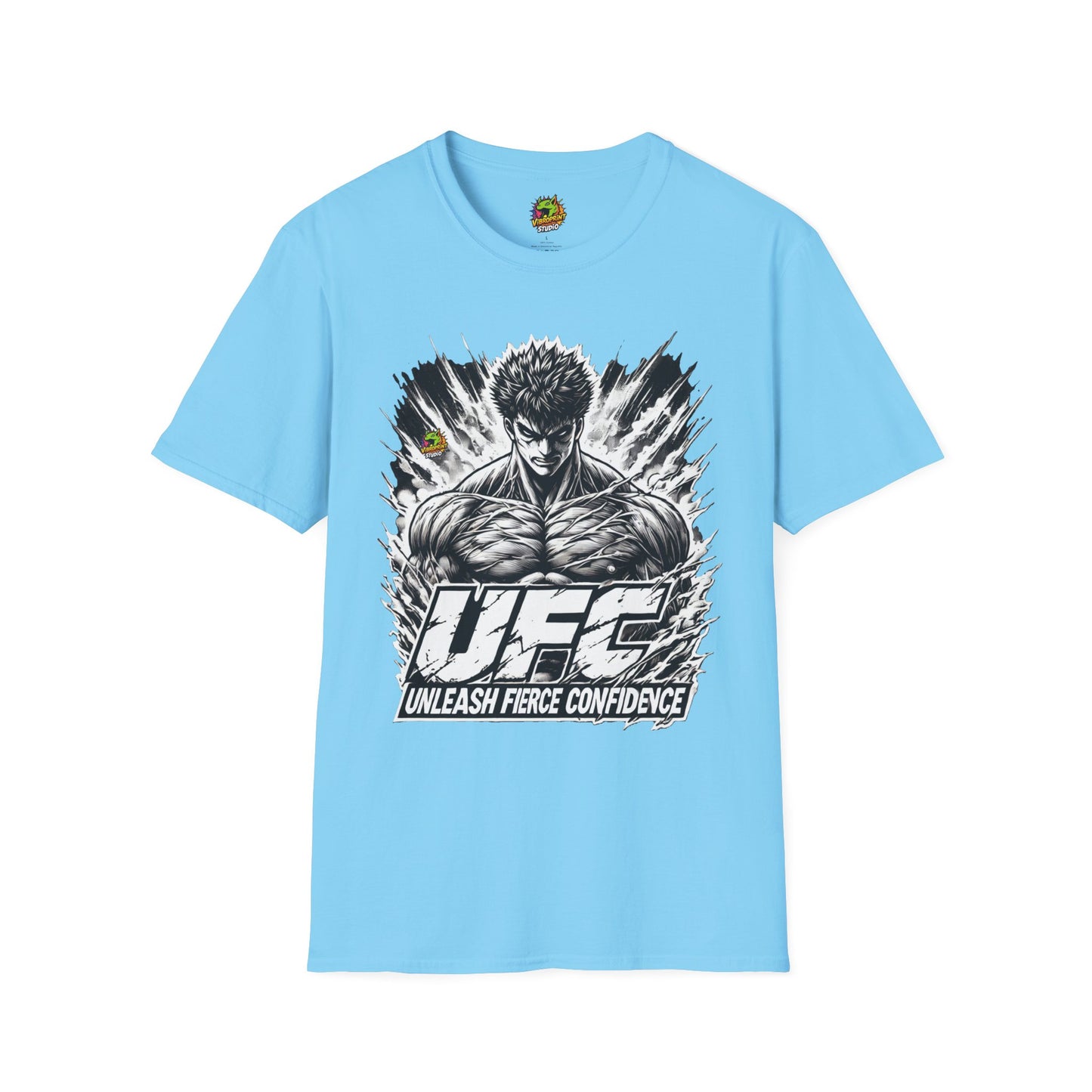 Unleash - UFC T Shirt | Unleash Fierce Confidence | UFC Tee with Baki Anime T Shirt Motivation - premium material. limited stock. Order yours now and stand out with this exclusive piece!