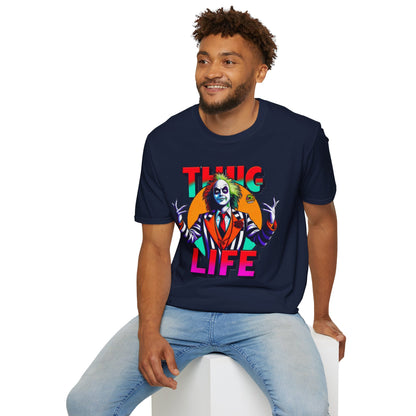 | - Beetlejuice Shirt | Thug Life Halloween T-Shirt | Creepy Beetlejuice Graphic Tee - custom-made. perfect gift idea. Order yours now and stand out with this exclusive piece!