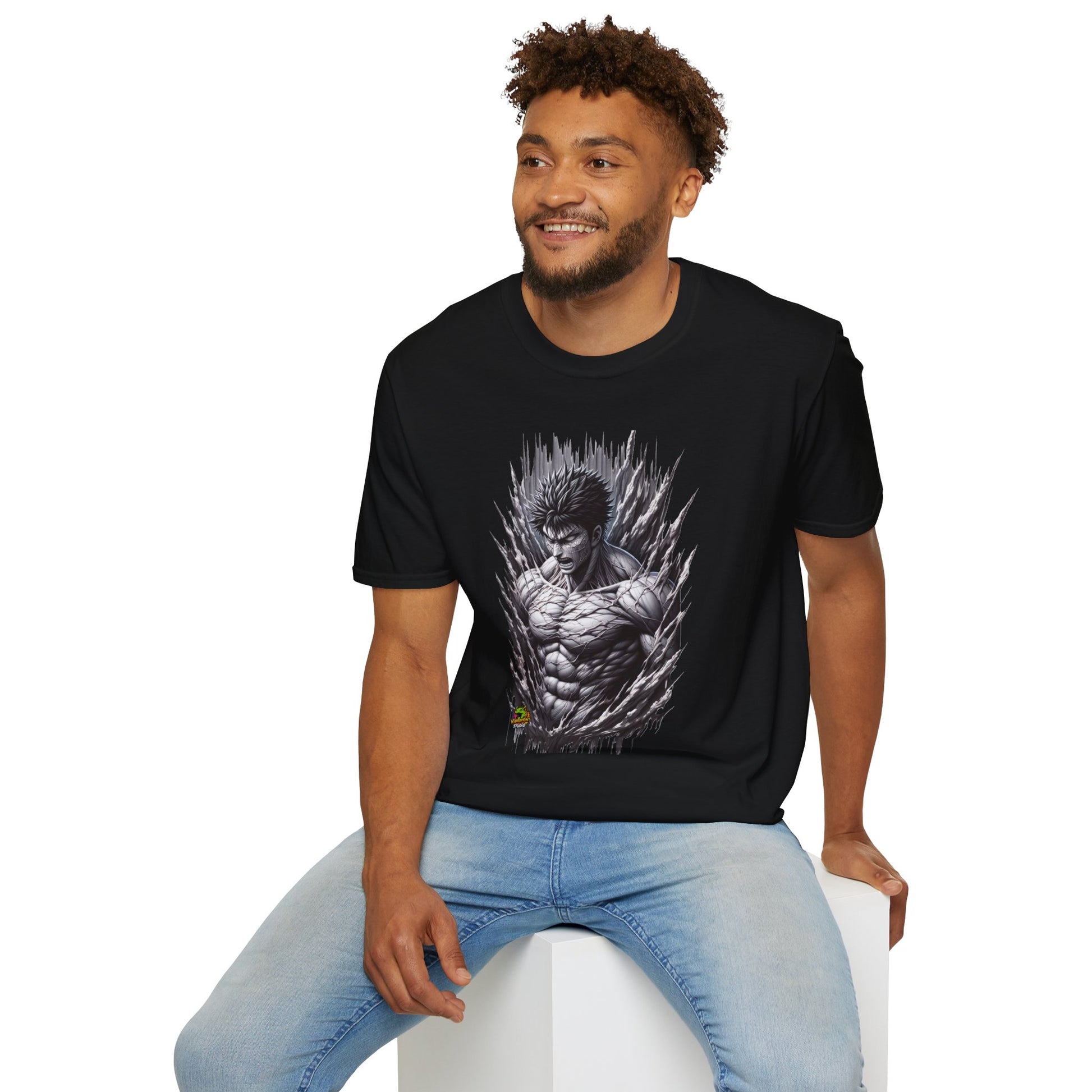 for - UFC T Shirt | Unleash Fierce Confidence | UFC Tee with Baki Anime Inspiration for Gym Lovers - custom-made. perfect gift idea. Order yours now and stand out with this exclusive piece!