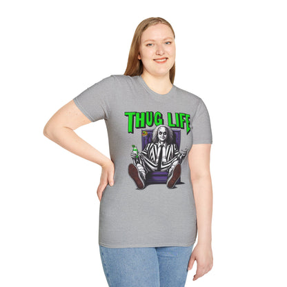 Tee - Beetlejuice Shirt | Thug Life Halloween T-Shirt | Creepy Beetlejuice Graphic Tee - custom-made. limited stock. Order yours now and stand out with this exclusive piece!