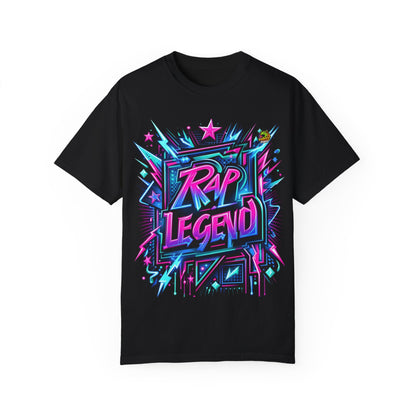 Rapper Merch Neon Graffiti Design | Bold Street Art Hip-Hop T-Shirt - High Quality Image