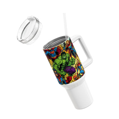 Geek - Stanley Comics Themed Tumbler | Colorful Geek Drinkware for Anime and Cartoon Fans - premium material. limited stock. Order yours now and stand out with this exclusive piece!