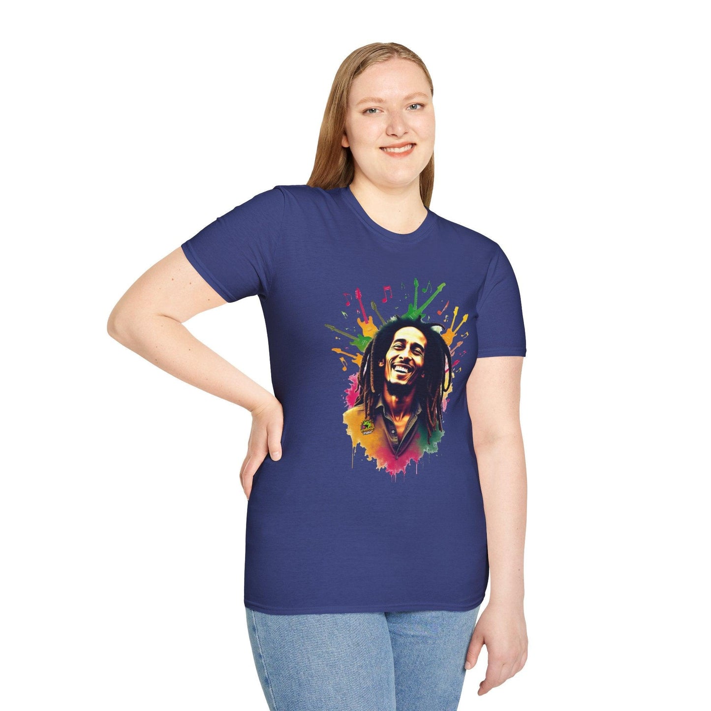 Bob Marley T-Shirt - Vibrant Rasta Energy - VibroPrint Studio