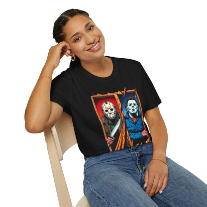 Michael Myers Vintage Tee | Jason Voorhees Funny Picnic Scene