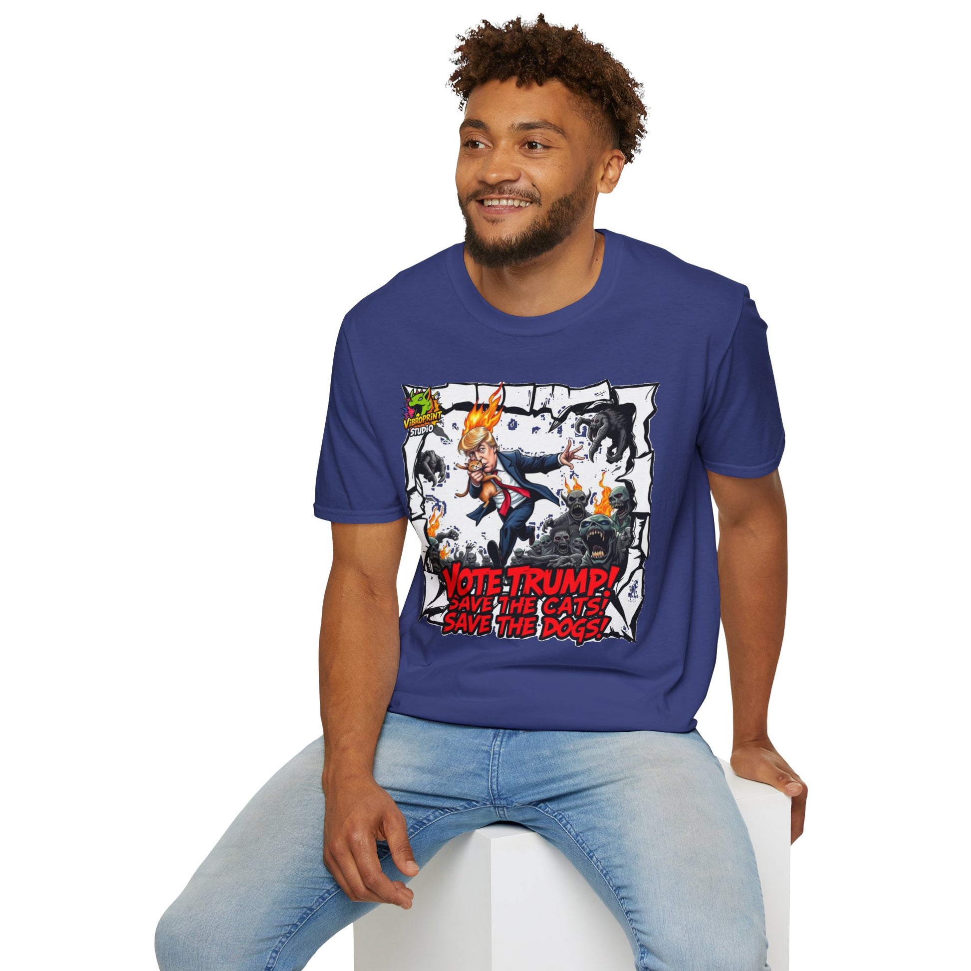 They're - They're Eating the Dogs Tee | Funny Political Meme Shirt | Trump Election Satire Graphic Tee - custom-made. limited stock. Order yours now and stand out with this exclusive piece!