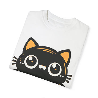 Superhero Cat T-Shirt - Cute Batman-Inspired Parody Design for Cat Lovers - High Quality Image