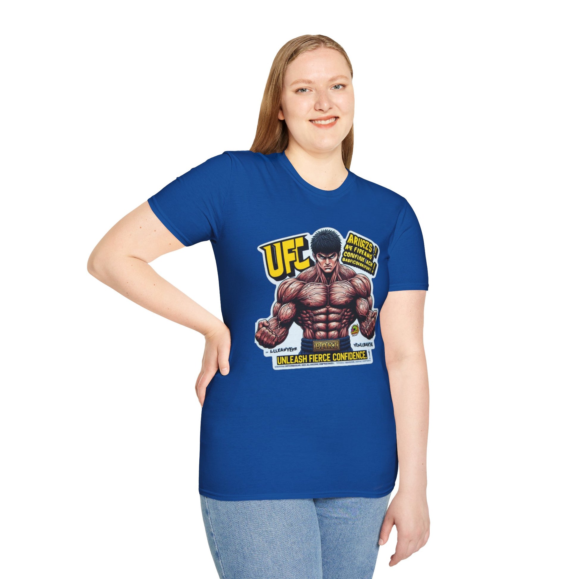 Confidence - UFC T Shirt | Unleash Fierce Confidence | Motivational UFC Tee with Baki Anime Elements - premium material. limited stock. Order yours now and stand out with this exclusive piece!