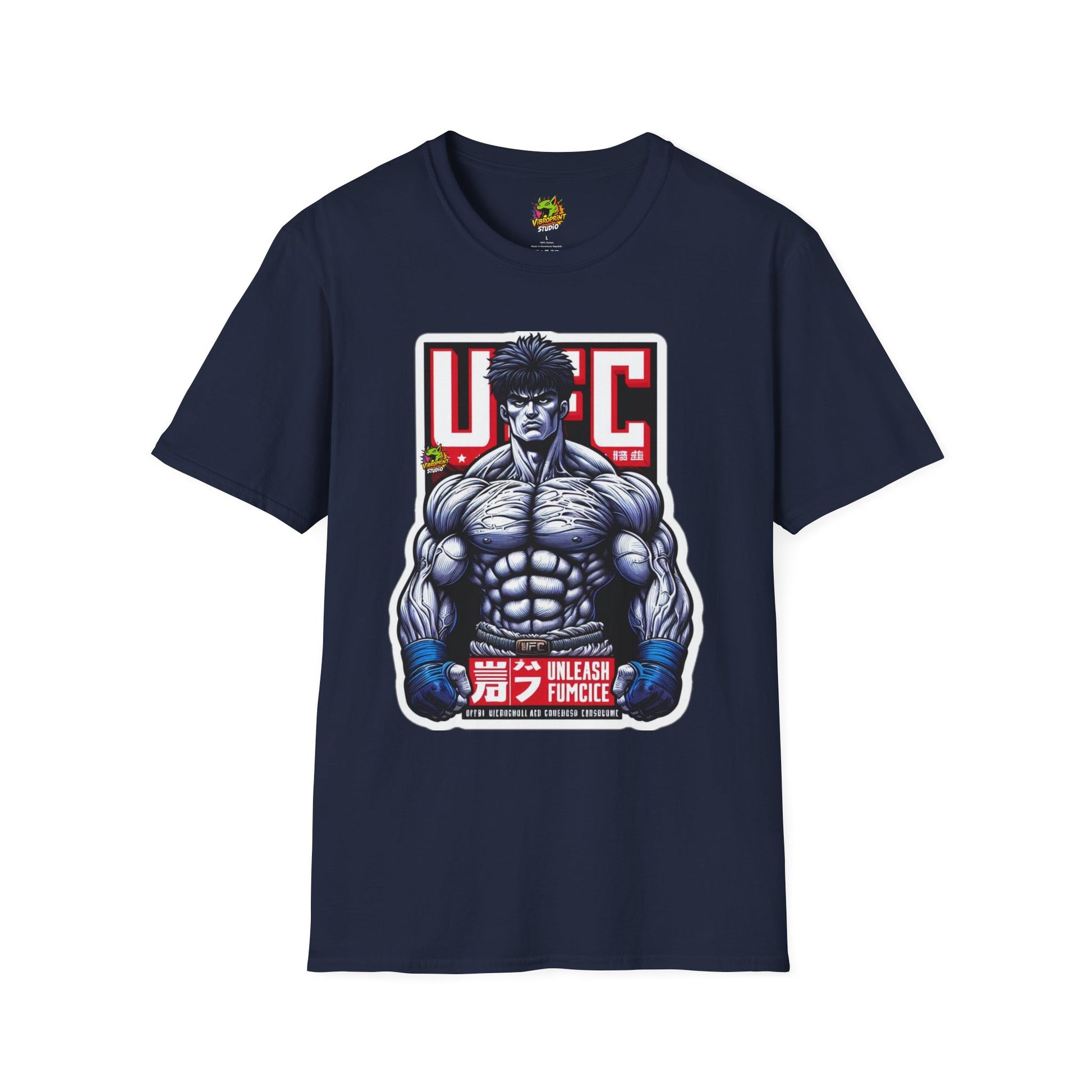 Unleash - UFC T Shirt | Unleash Fierce Confidence | Motivational UFC Tee with Baki Anime Strength - custom-made. limited stock. Order yours now and stand out with this exclusive piece!