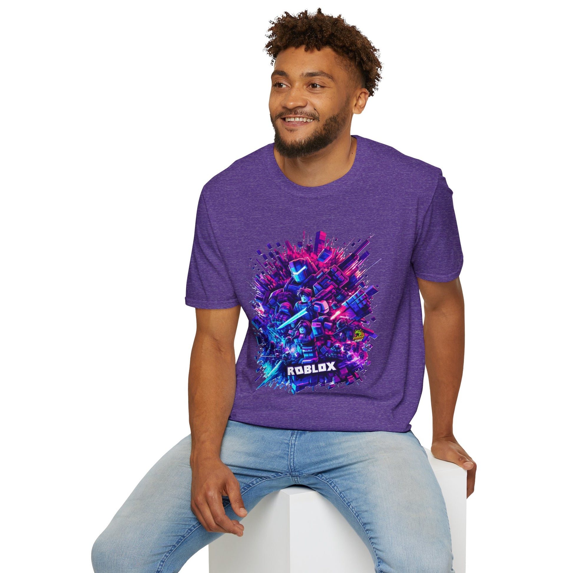 T-Shirt - Roblox T-Shirt - Blocky Universe - custom-made. limited stock. Order yours now and stand out with this exclusive piece!