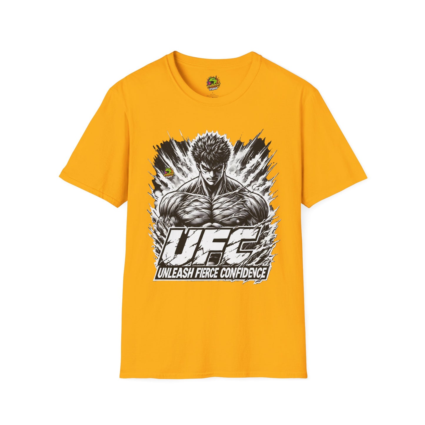 Unleash - UFC T Shirt | Unleash Fierce Confidence | UFC Tee with Baki Anime T Shirt Motivation - premium material. limited stock. Order yours now and stand out with this exclusive piece!