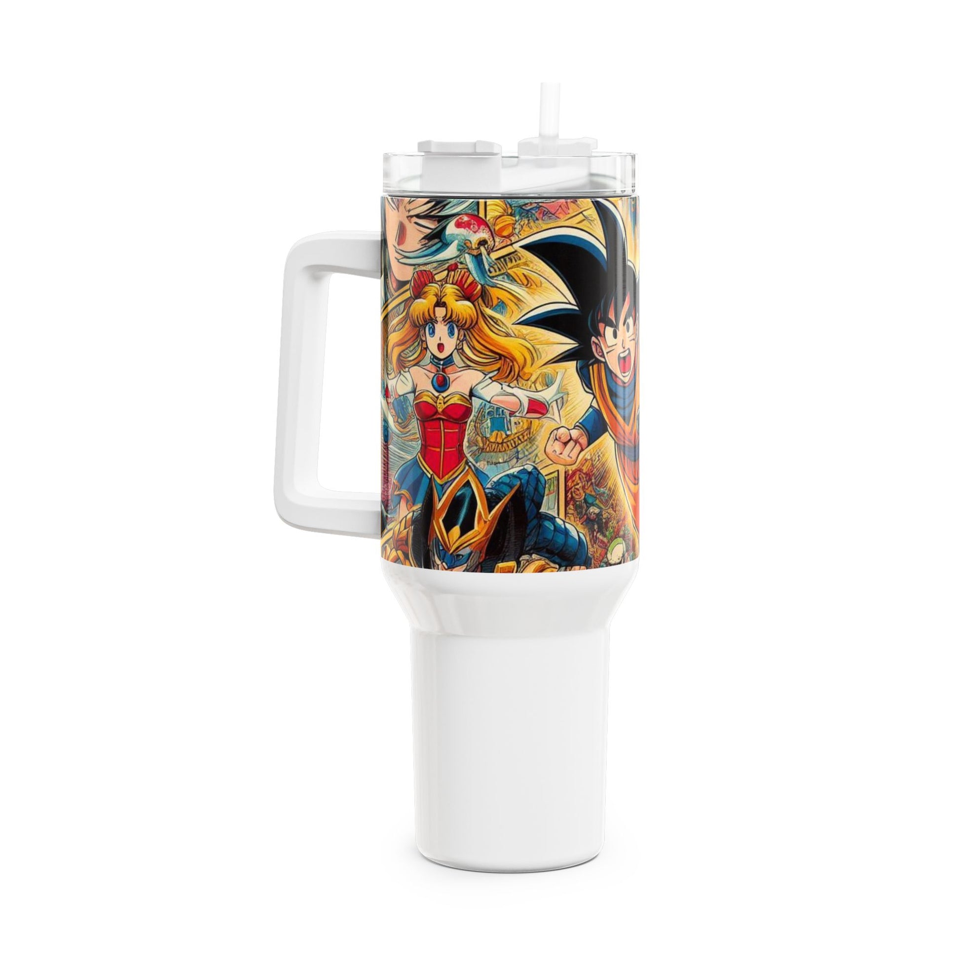 | - Stanley cup | Anime and Geek Drinkware | Colorful Cartoon Tumbler for Gamers - premium material. perfect gift idea. Order yours now and stand out with this exclusive piece!