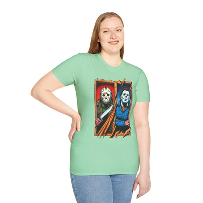 Michael Myers Vintage Tee | Jason Voorhees Funny Picnic Scene