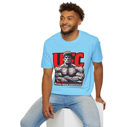 UFC T Shirt | Unleash Fierce Confidence | UFC Tee with Baki Anime Strength for Fitness Fans