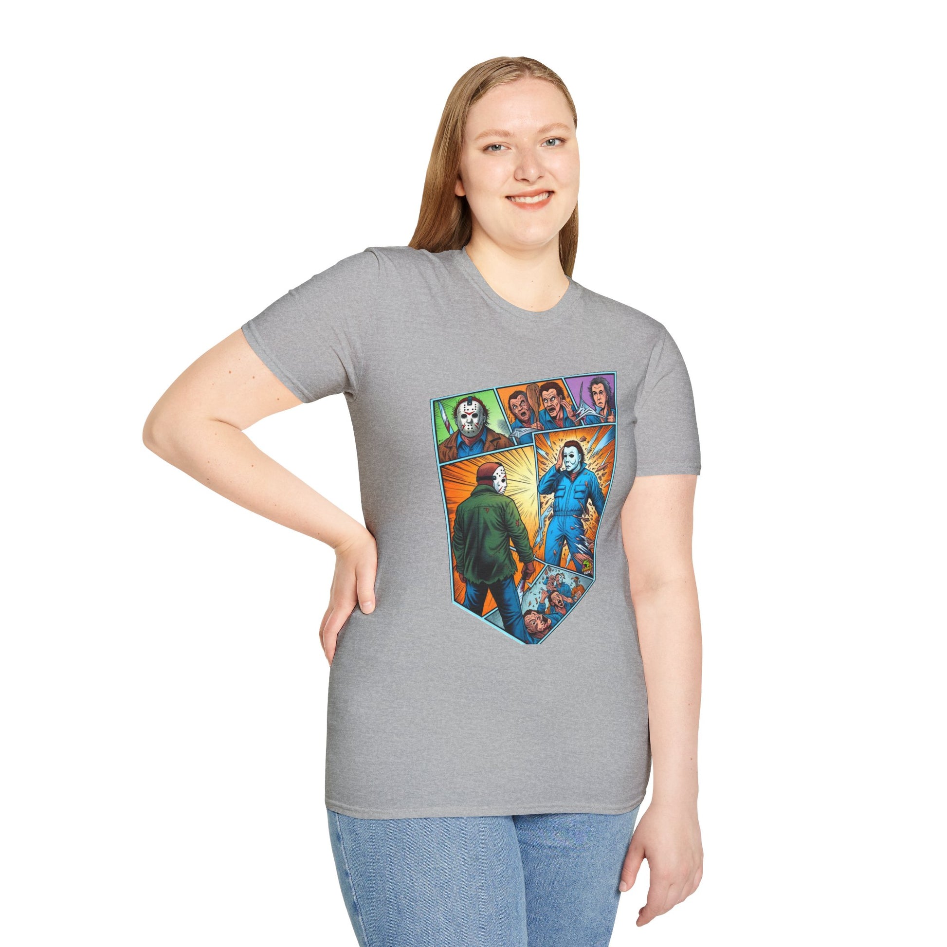 product - Michael Myers Vintage Shirt | Jason & Michael Funny Horror Tee - premium material. perfect gift idea. Order yours now and stand out with this exclusive piece!