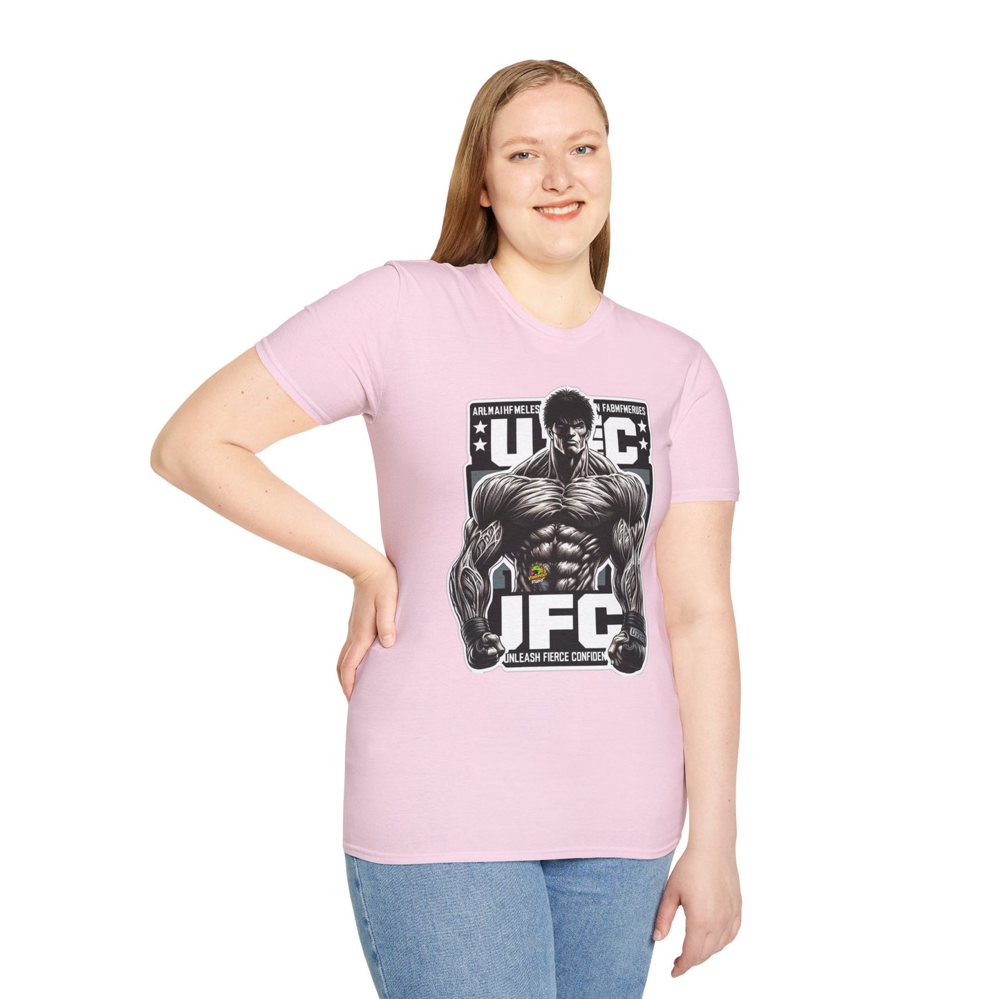 UFC T Shirt | Unleash Fierce Confidence | UFC Tee with Baki Anime Strength for Fitness Enthusiasts