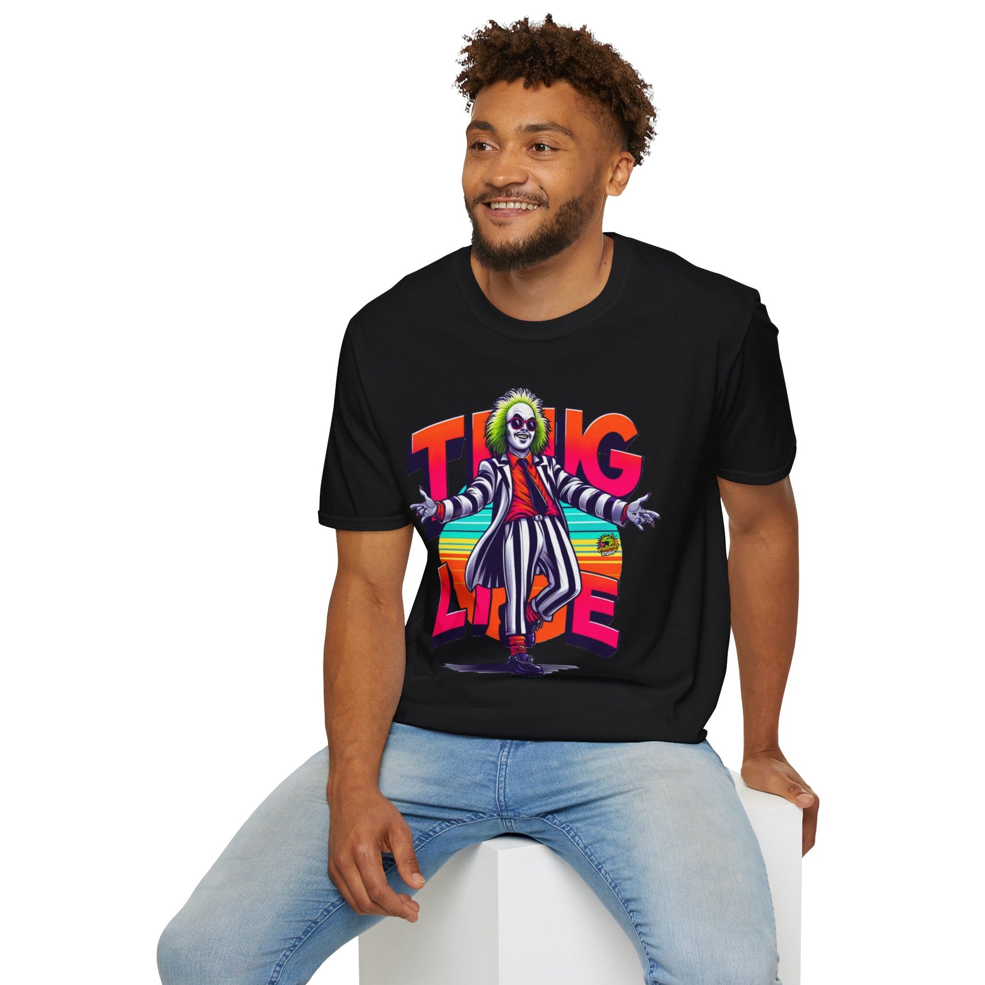 | - Beetlejuice Shirt | Funny Thug Life Halloween Tee | Classic Beetlejuice T-Shirt for Fans - premium material. limited stock. Order yours now and stand out with this exclusive piece!