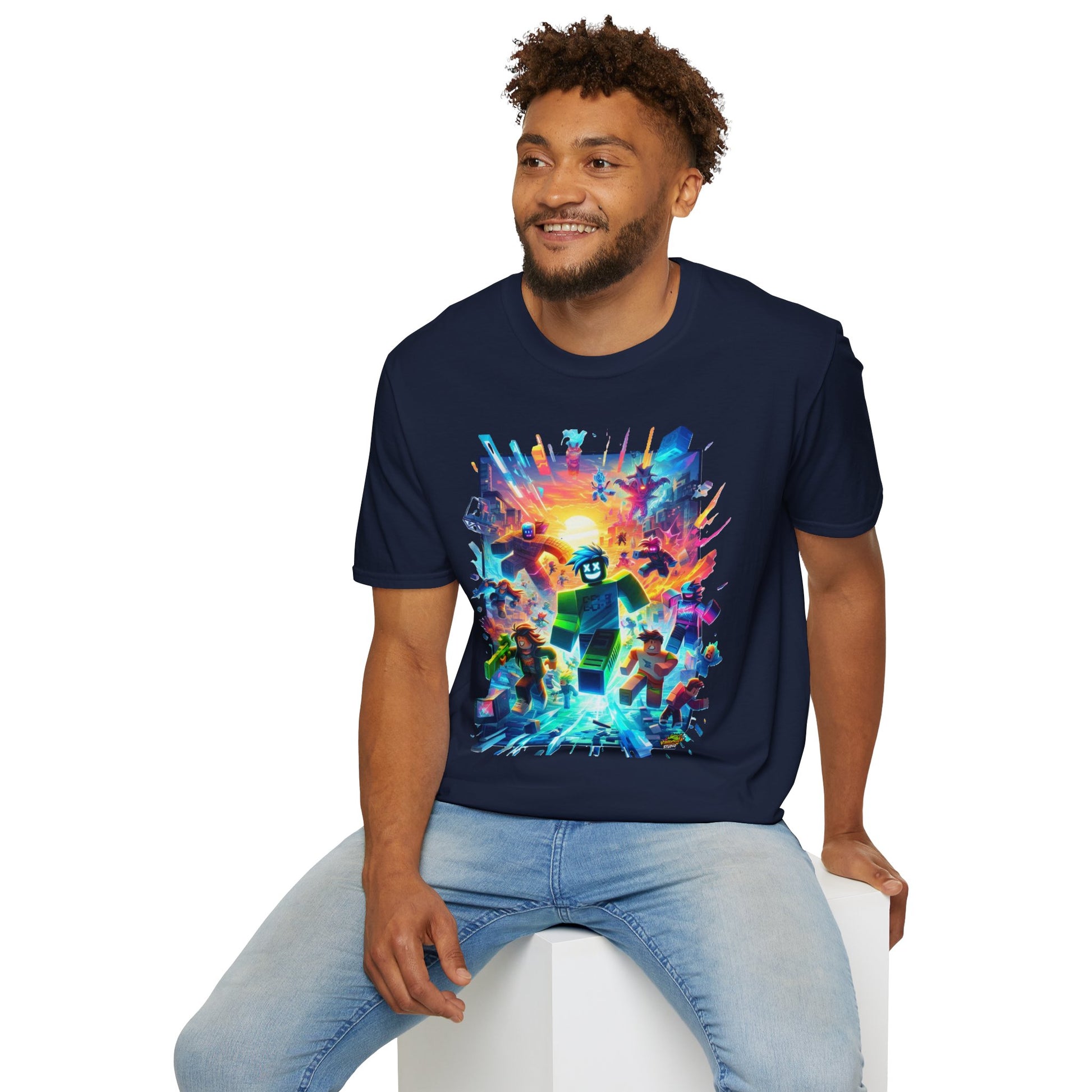 Kids - Trendy Roblox T-Shirt for Boys & Girls | Roblox Kids Clothing | Roblox Adventure Graphic Tee | Cool Gift for Roblox Fans - premium material. limited stock. Order yours now and stand out with this exclusive piece!