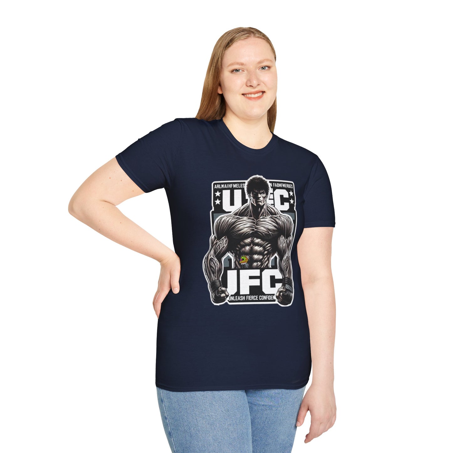 UFC T Shirt | Unleash Fierce Confidence | UFC Tee with Baki Anime Strength for Fitness Enthusiasts