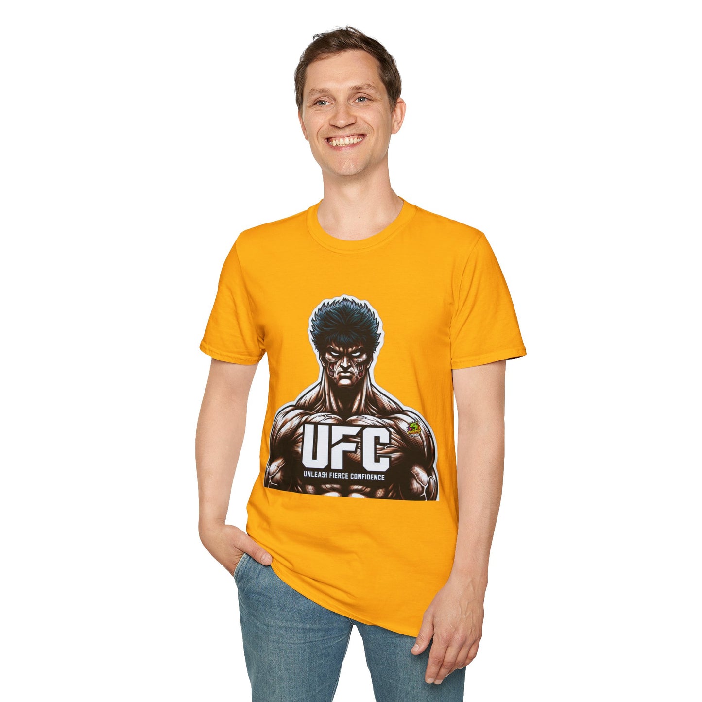 UFC T Shirt | Unleash Fierce Confidence | UFC Tee with Baki Anime Motivation for Fitness