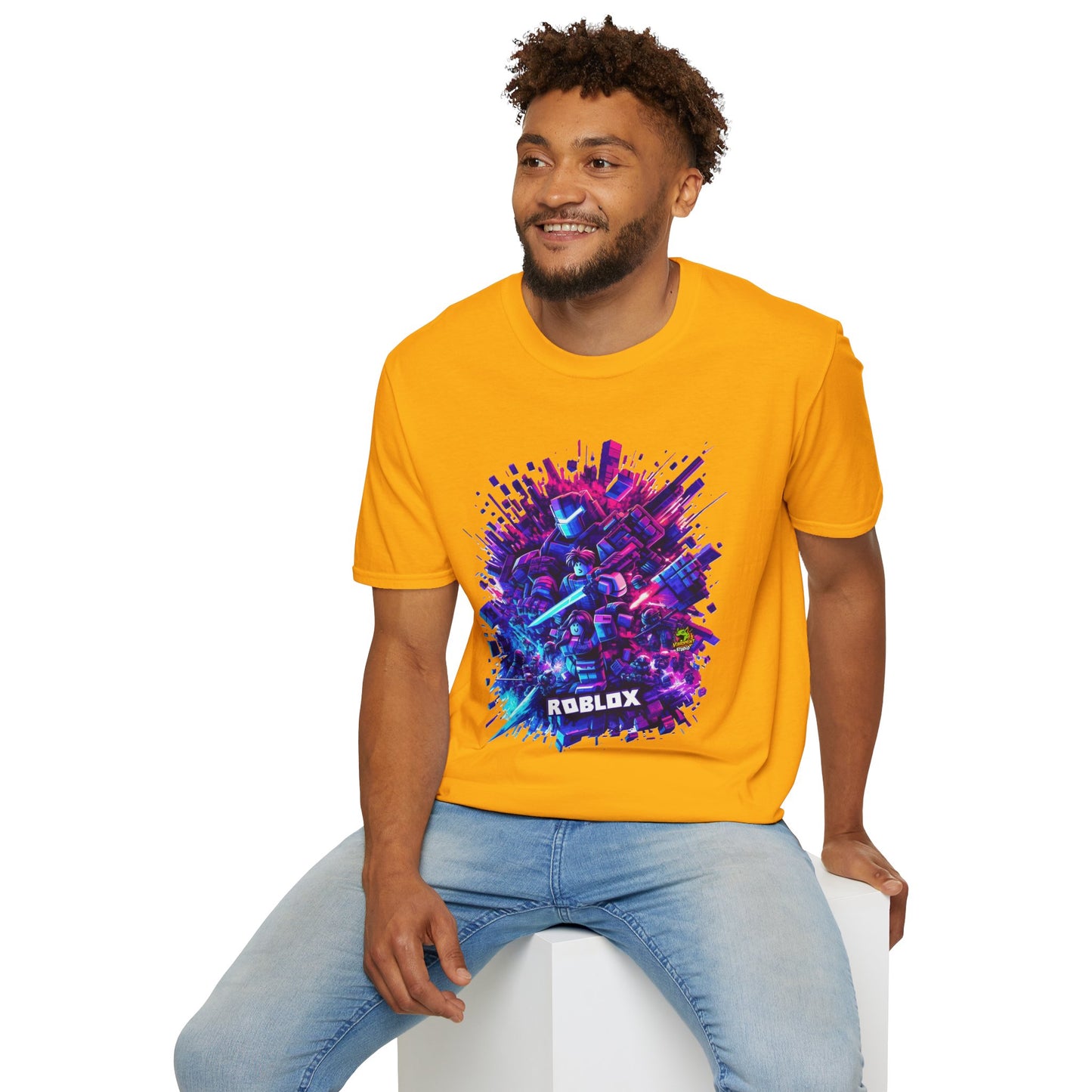 Roblox - Roblox T-Shirt - Blocky Universe - custom-made. perfect gift idea. Order yours now and stand out with this exclusive piece!