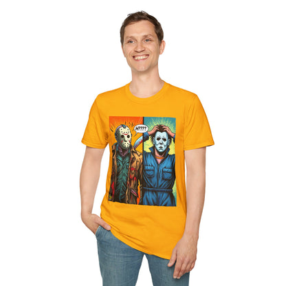 spooky season fashion - Jason Voorhees & Michael Myers Shirt | Funny Halloween Picnic Tee - perfect for Halloween lovers. premium horror movie t-shirt for spooky occasions. Order yours now and stand out with this exclusive piece!