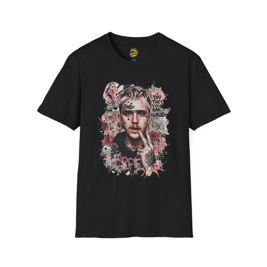 Lil Peep Merch T-Shirt - Original Vibroprint Studio design featuring Lil Peep graphic for emo rap and goth streetwear fans.