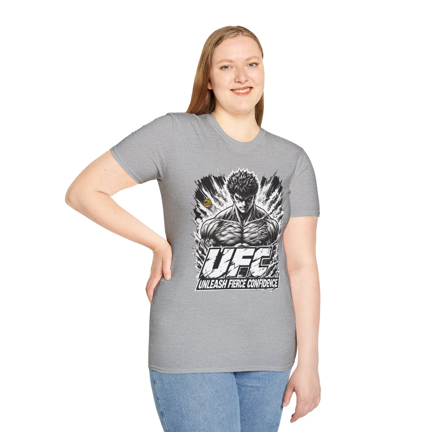 UFC T Shirt | Unleash Fierce Confidence | UFC Tee with Baki Anime T Shirt Motivation