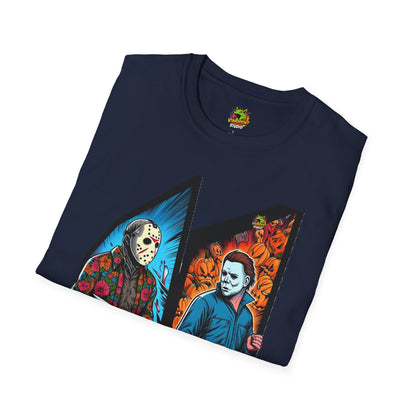 product - Jason Voorhees & Michael Myers Funny Halloween Shirt - custom-made. limited stock. Order yours now and stand out with this exclusive piece!