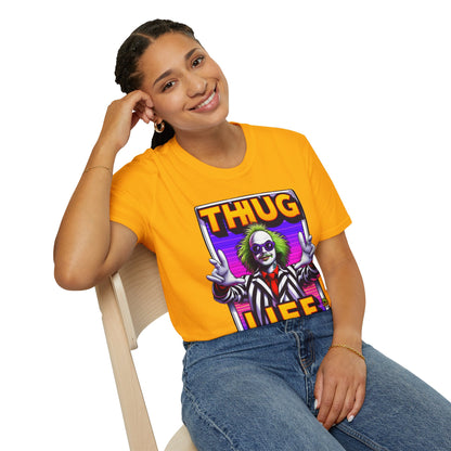 Halloween - Beetlejuice Shirt | Funny Thug Life Halloween Tee | Classic Beetlejuice Graphic T-Shirt - custom-made. perfect gift idea. Order yours now and stand out with this exclusive piece!