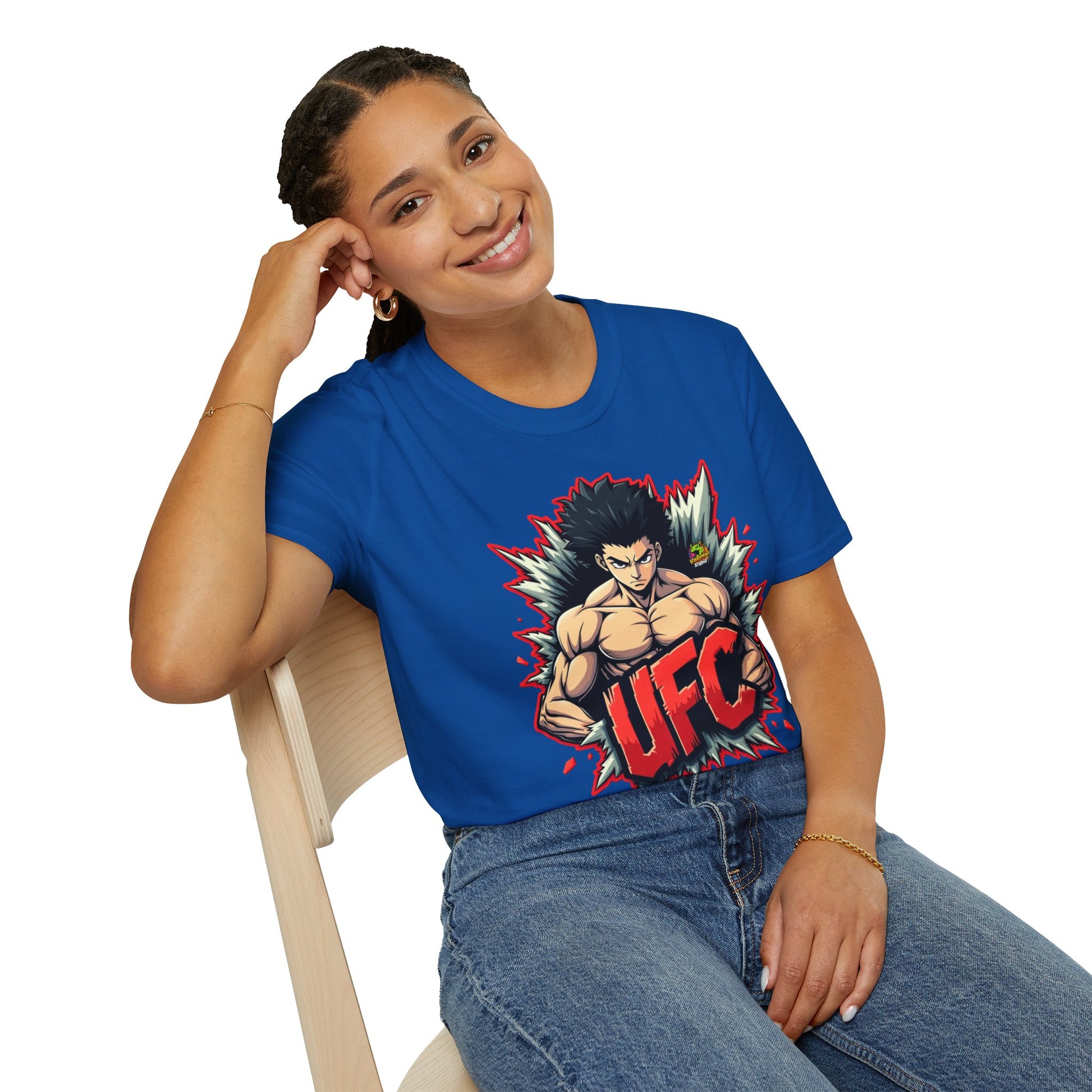 T - UFC T Shirt | Unleash Fierce Confidence | UFC Tee with Baki Anime Inspiration for Gym - premium material. perfect gift idea. Order yours now and stand out with this exclusive piece!