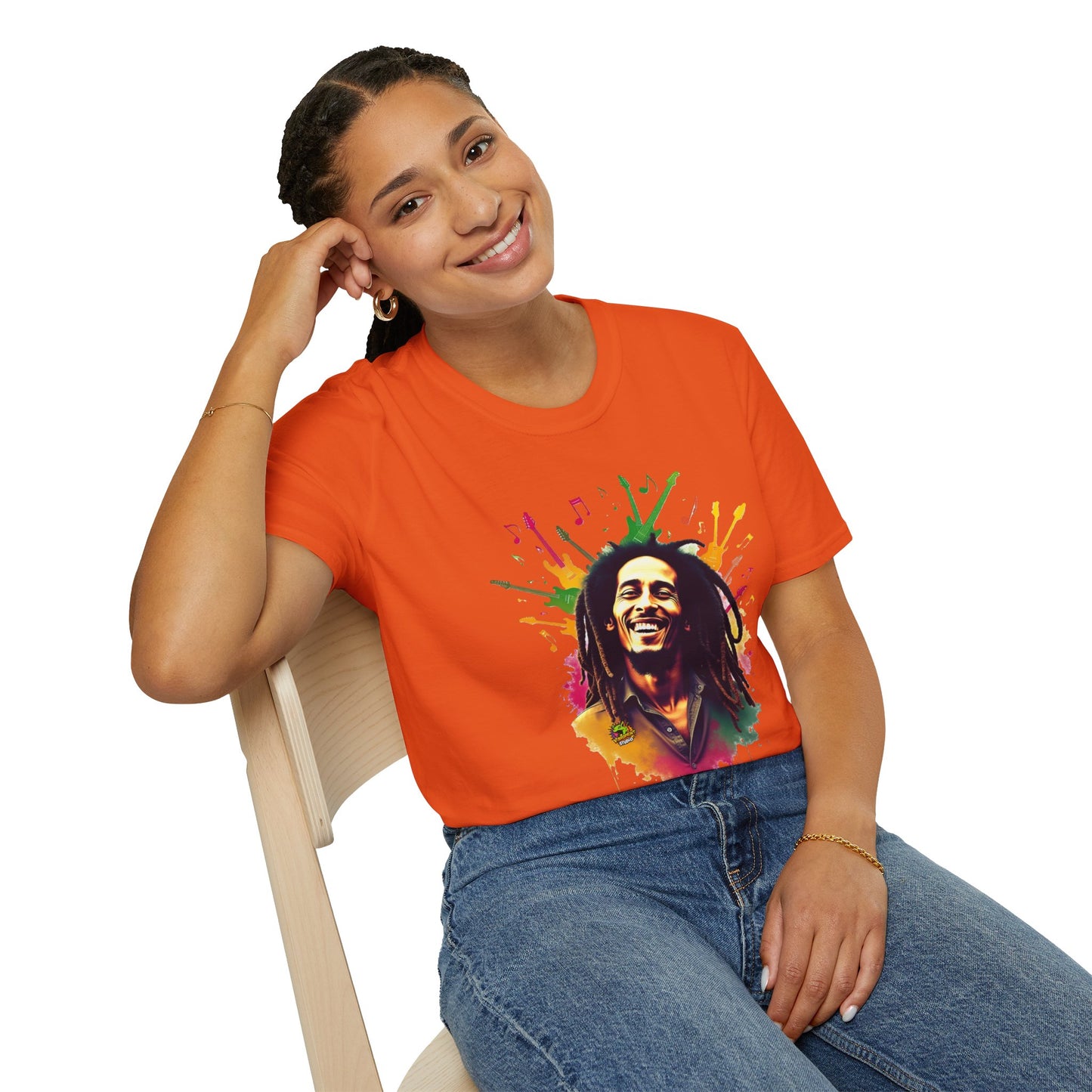 T-Shirt - Bob Marley T-Shirt - Vibrant Rasta Energy - custom-made. limited stock. Order yours now and stand out with this exclusive piece!