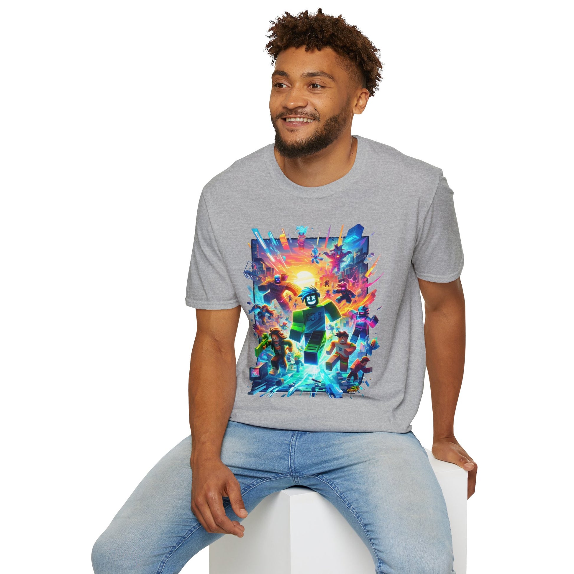 Tee - Trendy Roblox T-Shirt for Boys & Girls | Roblox Kids Clothing | Roblox Adventure Graphic Tee | Cool Gift for Roblox Fans - custom-made. perfect gift idea. Order yours now and stand out with this exclusive piece!