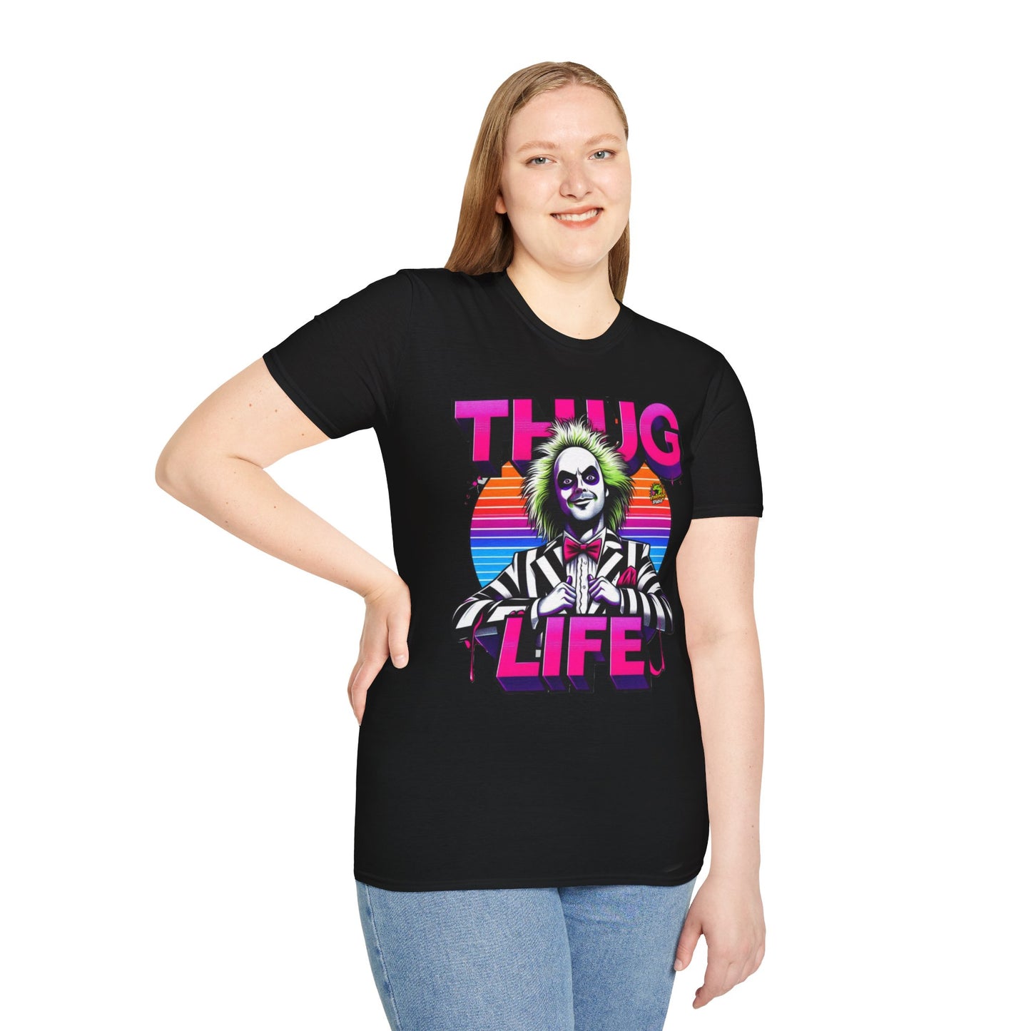 Thug - Beetlejuice Shirt | Thug Life Inspired T-Shirt | Halloween Horror Graphic Tee | Funny Beetlejuice Shirt - premium material. limited stock. Order yours now and stand out with this exclusive piece!