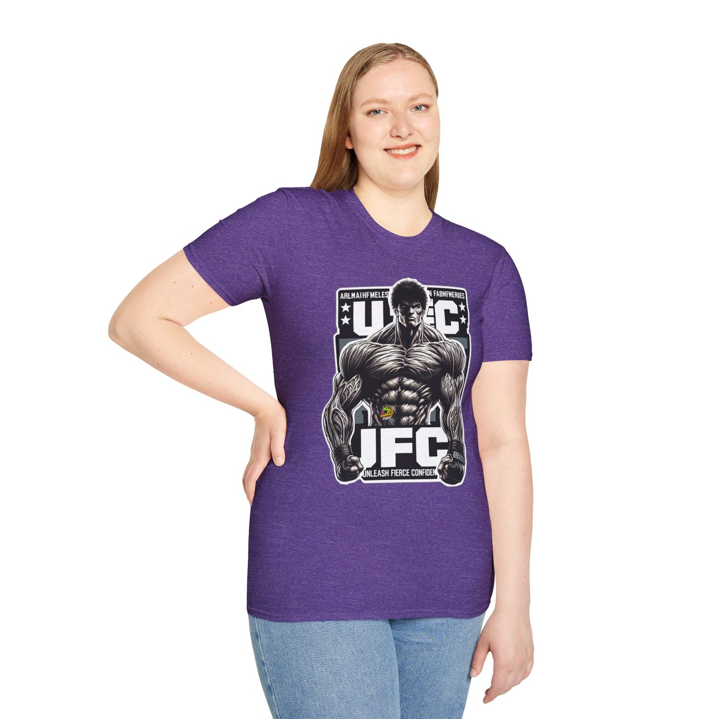 UFC T Shirt | Unleash Fierce Confidence | UFC Tee with Baki Anime Strength for Fitness Enthusiasts