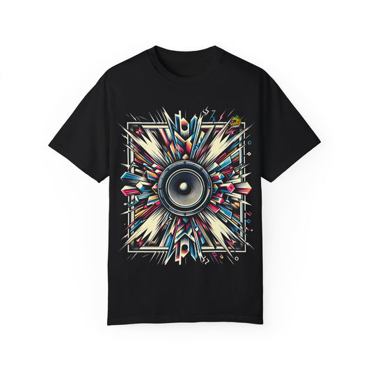 Booming Sound Waves & Hip-Hop Beats Rapper Merch | Street Vibes T-Shirt - High Quality Image